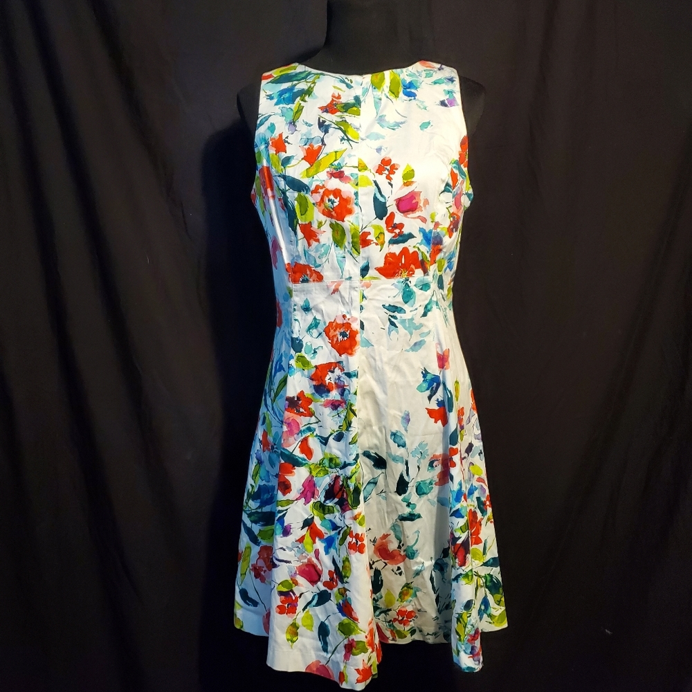 American Living Dresses White Floral Sheath Dress 12